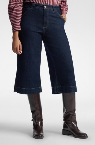 Capri wide leg jeans