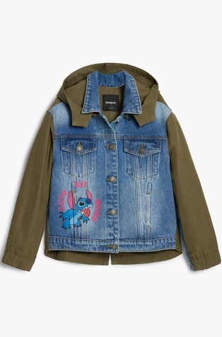 DESIGUAL Stitch™ jakna iz kombinacije tkanin Večbarvna - Blue / Green 5