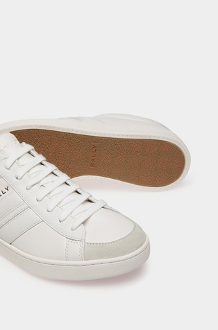 BALLY Usnjene superge Bela - White 4