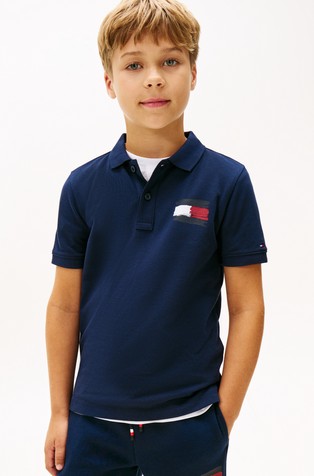 Tommy Flag Short Sleeve Polo
