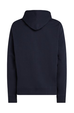 TOMMY HILFIGER Global Stripe pulover s kapuco in kontrastnimi detajli Modra - Dark Blue 6