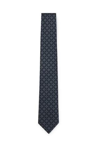 Jacquard-pattern tie with silk