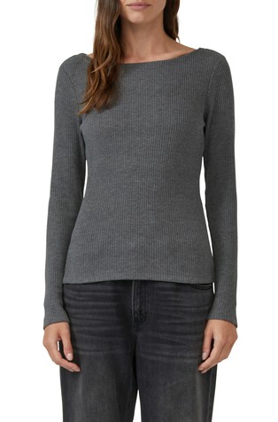 Rebrasta majica z dolgimi rokavi