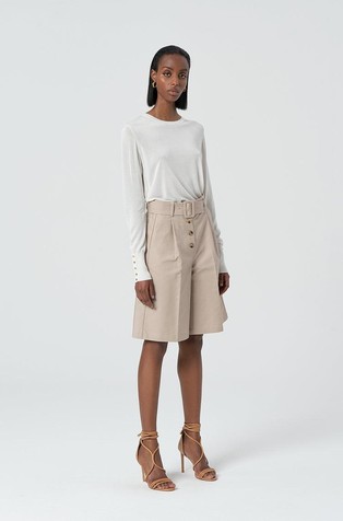 FRACOMINA Bermuda pant made in cotton Beige 3