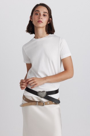 Plain cotton basic T-shirt