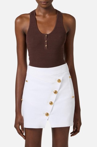 Pletena majica brez rokavov