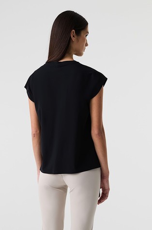 ALPHATAURI Majica iz power stretch jerseya Črna - Black 2