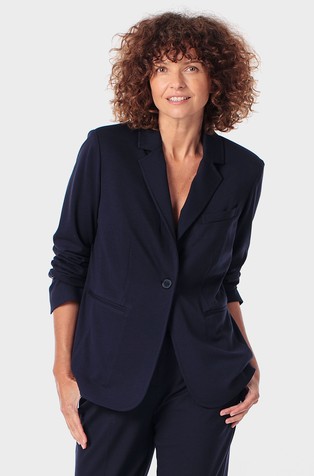 Single-breasted viscose-blend blazer