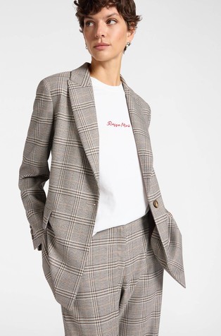 Always Myself oversized fit karirast suknjič