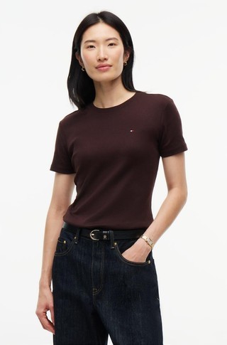 Slim fit majica s kratkimi rokavi