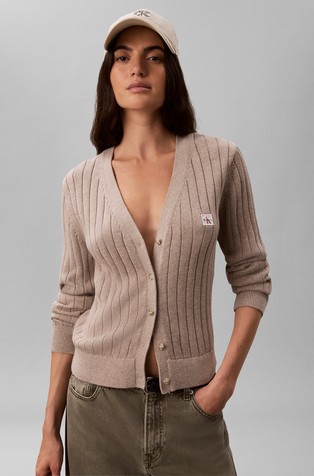 Ribbed Cotton Cardigan