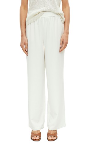 Wide-leg trousers with elastic waistband
