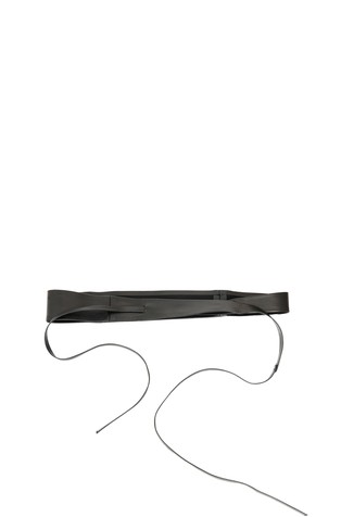 Faux leather belt with ties
