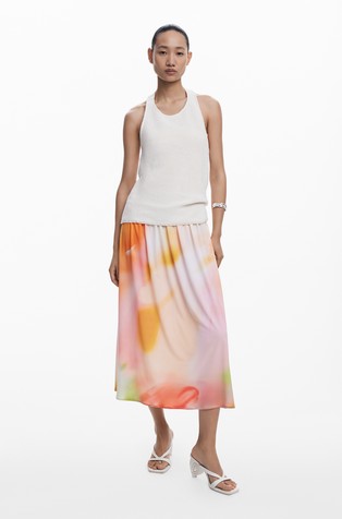 2-in-1 long gradient dress