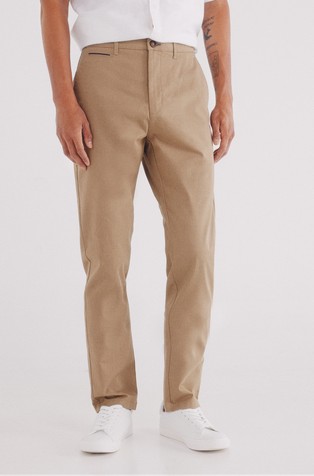 Pantaloni Uomo Springfield – Modello Cinese Slim In Tessuto Elasticizzato Micro Stampato, Cotone