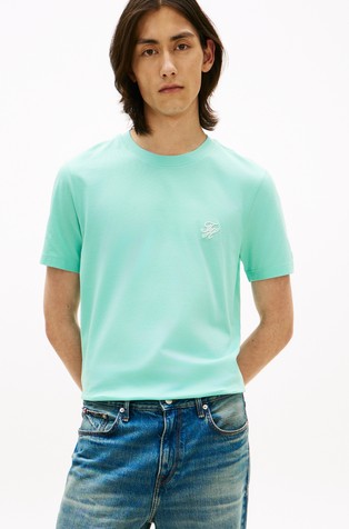 Majica iz jerseya z vezenim logotipom