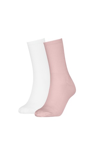 2 Pack Crew Socks in Viscose-blend
