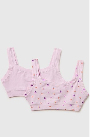 Paket 2 modrčkov iz organskega bombaža