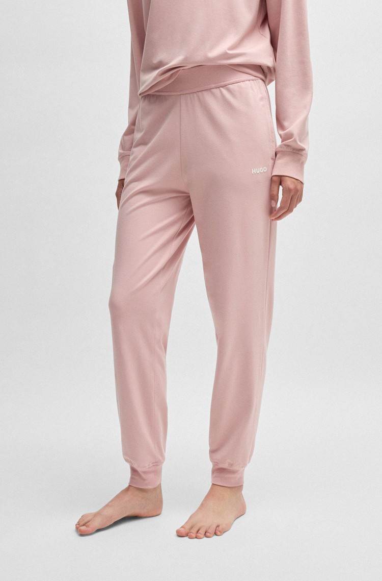 HUGO BOSS Relaxed fit trenirka s kontrastnim logotipom Roza - Pink 