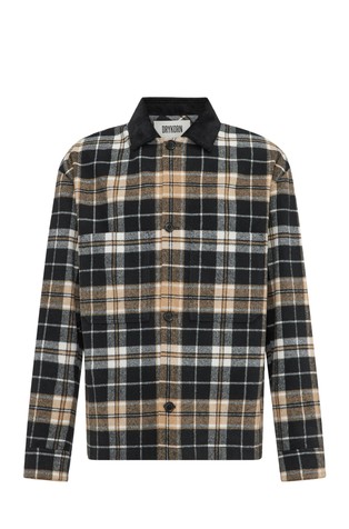 Relaxed fit check overshirt