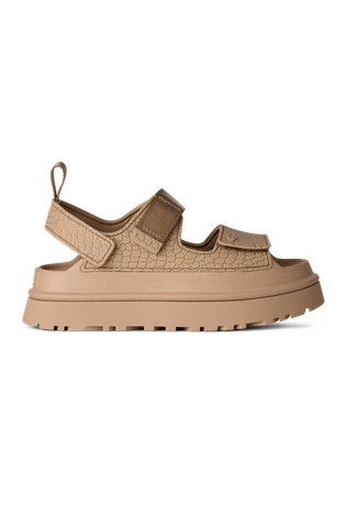 GoldenGlow sandali z reliefnim vzorcem