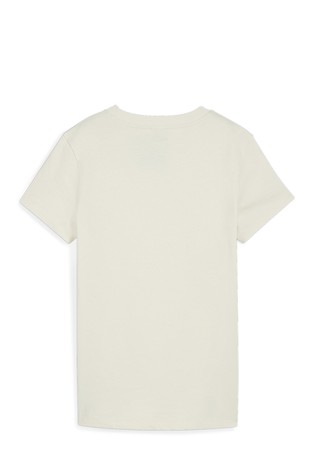 PUMA Classics Shiny Logo Women's Tee Beige 2
