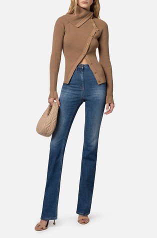 ELISABETTA FRANCHI Slim fit jeans with high waist Blue 3