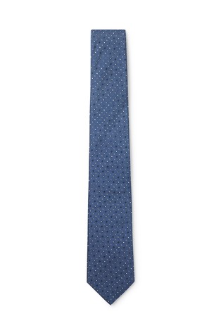 Silk-blend tie with jacquard pattern