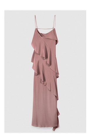 Dolga obleka z naborki