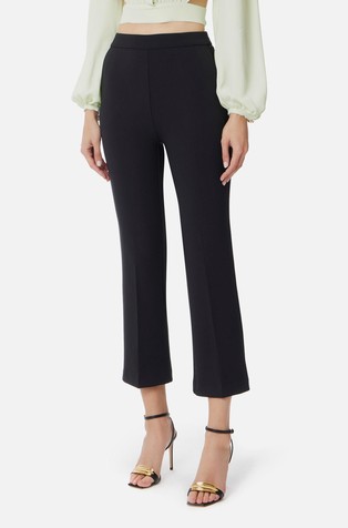 Stretch crêpe cropped trousers