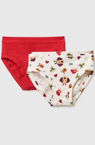 Paket 2 spodnjih hlačk iz organskega bombaža