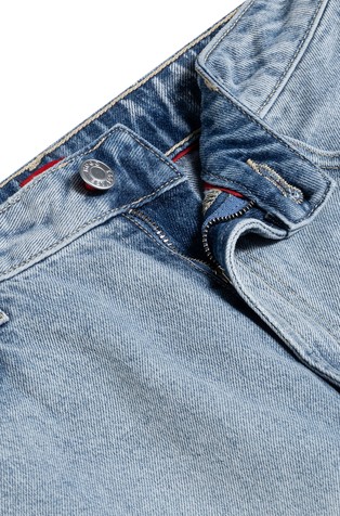 HUGO BOSS Regular fit kratke hlače iz neraztegljivega denima Modra - Turquoise 2