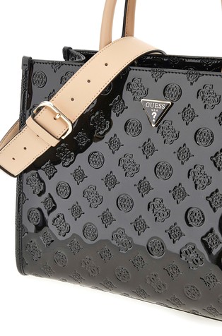 GUESS Arnela 4G Peony Logo Handbag Black 3