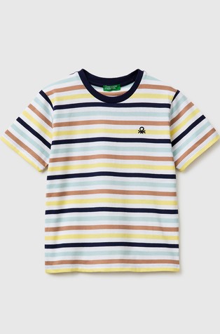 Črtasta majica s kratkimi rokavi