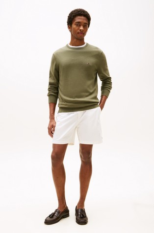 TOMMY HILFIGER Cotton Knit Jumper Green 3