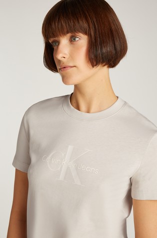 CALVIN KLEIN Glossy Monogram Regular Tee Gray 4