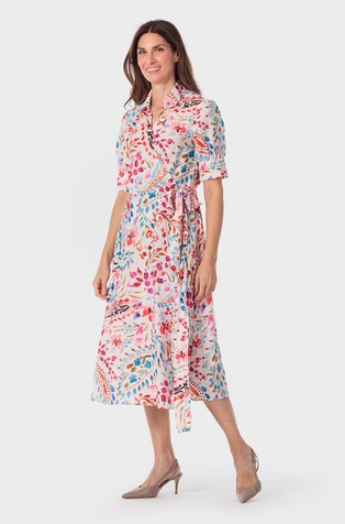 Obleka na preklop s paisley vzorcem