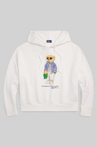RALPH LAUREN Polo Bear Fleece Hoodie White 4