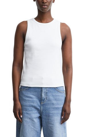 Ribbed cotton tank top