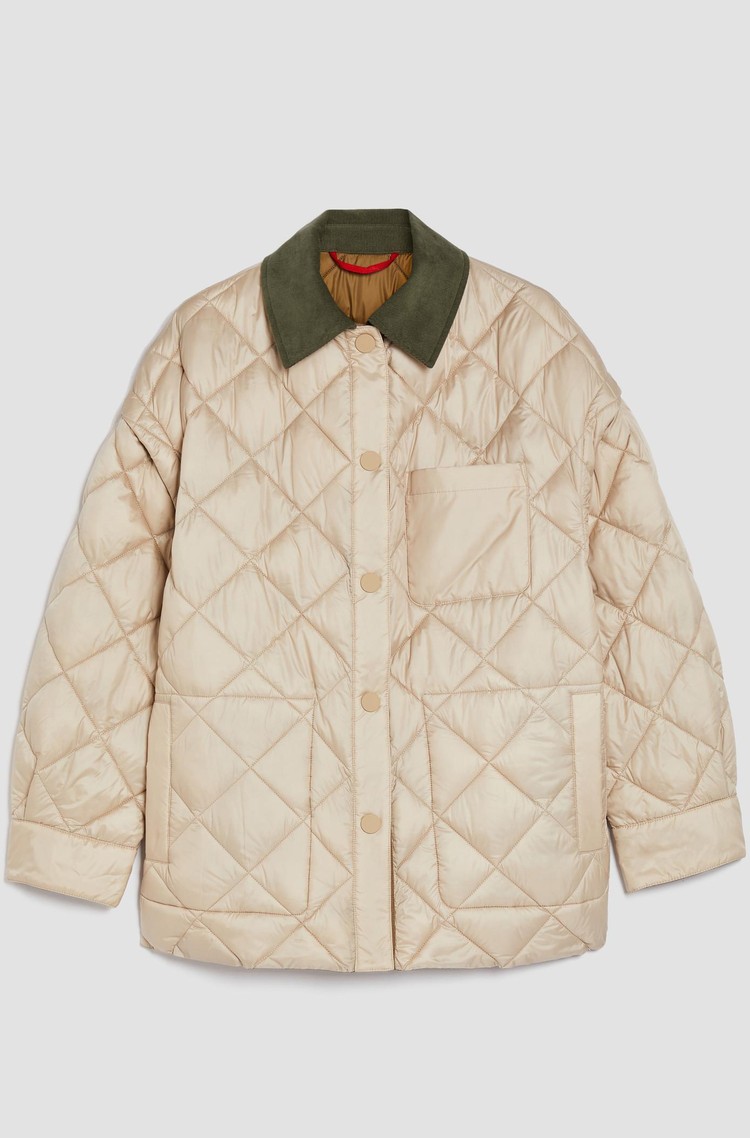 MAX&amp;CO Reversible quilted jacket with detachable sleeves Beige 