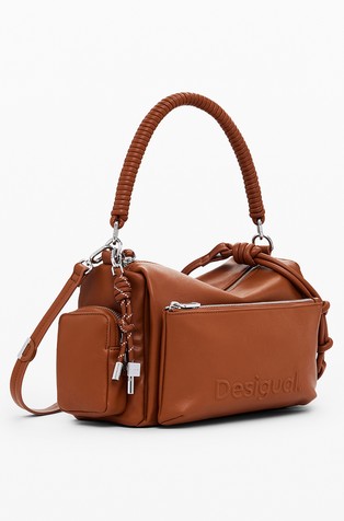 DESIGUAL Handbag with pockets Brown 3