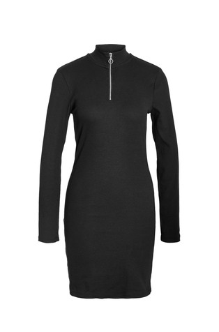 NMMAYA slim fit obleka z delno zadrgo