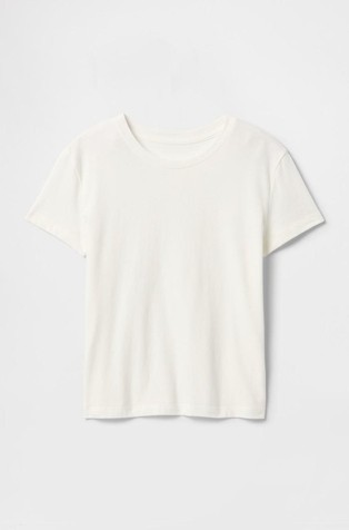 GAP Relaxed majica s kratkimi rokavi za deklice Bela - New Off White 3