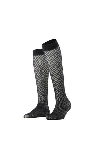 Tessellating 25 DEN Women Knee-high Socks
