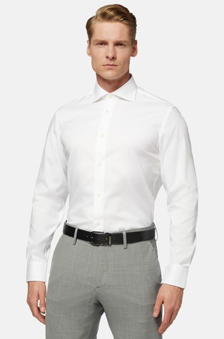 Slim Fit Cotton Pin Point Shirt