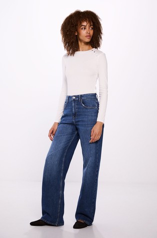 SPRINGFIELD T-shirt with buttons on the armhole White 3