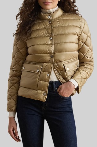 Quilted Mockneck Puffer Jacket