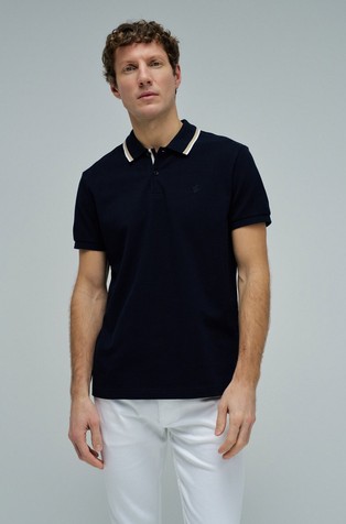 Polo majica s črtastimi detajli