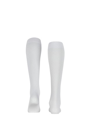 FALKE Tessellating 25 DEN Women Knee-high Socks White 3