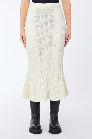 Knit midi skirt